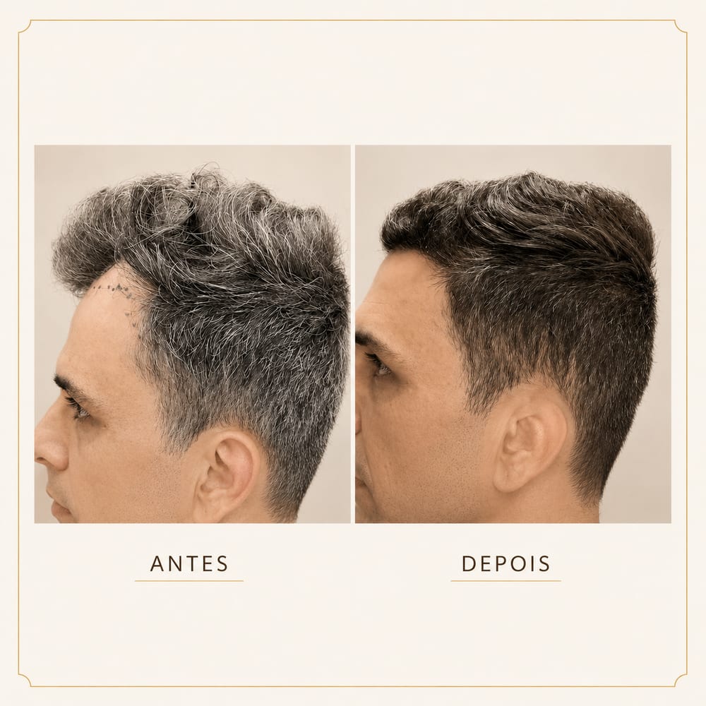 Antes e depois — transplante capilar masculino | LiCap Antes e depois de transplante capilar masculino na LiCap em Florianópolis/SC