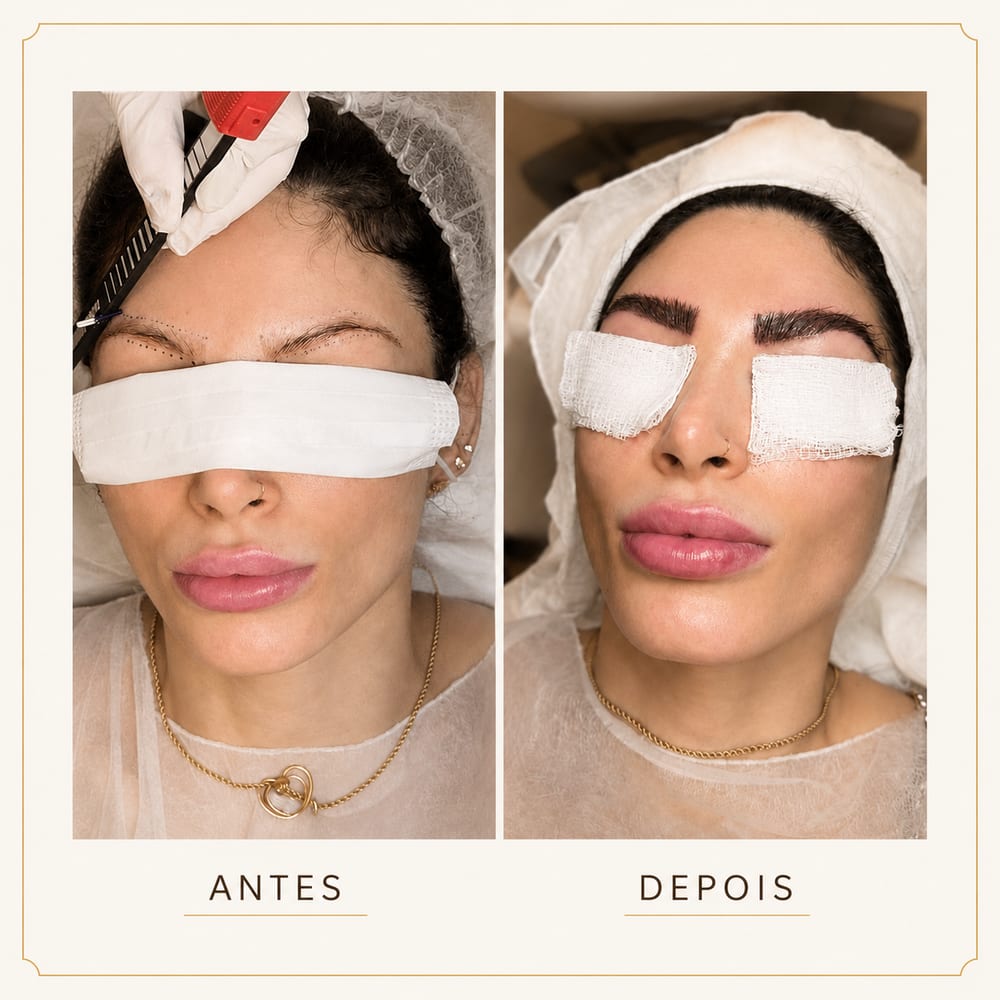 Antes e depois — toxina botulínica | LiCap Antes e depois de toxina botulínica e sobrancelhas na LiCap em Florianópolis/SC